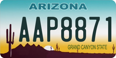 AZ license plate AAP8871