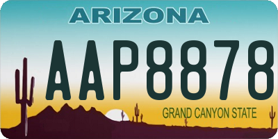 AZ license plate AAP8878