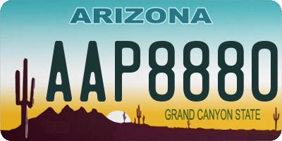 AZ license plate AAP8880