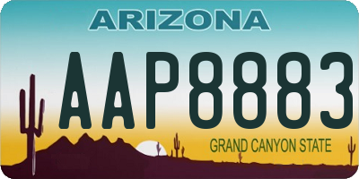 AZ license plate AAP8883