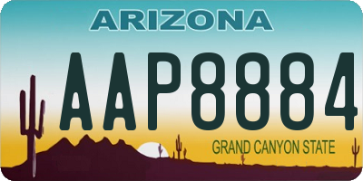 AZ license plate AAP8884