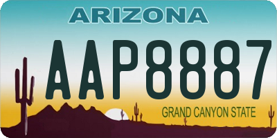 AZ license plate AAP8887