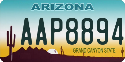 AZ license plate AAP8894