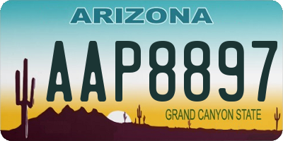 AZ license plate AAP8897