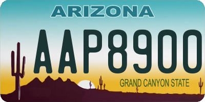 AZ license plate AAP8900