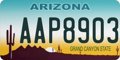 AZ license plate AAP8903