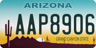 AZ license plate AAP8906