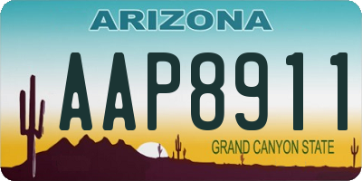 AZ license plate AAP8911