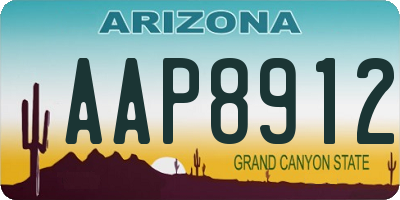 AZ license plate AAP8912