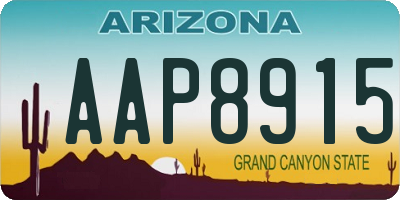 AZ license plate AAP8915