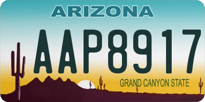 AZ license plate AAP8917