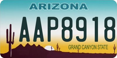 AZ license plate AAP8918