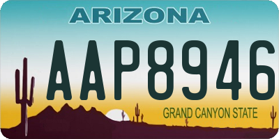 AZ license plate AAP8946