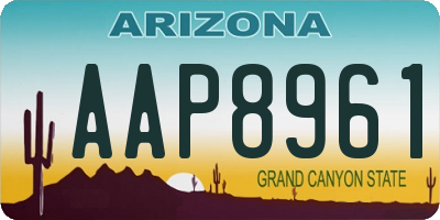 AZ license plate AAP8961