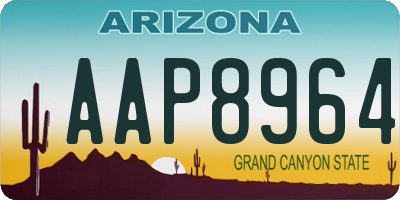 AZ license plate AAP8964