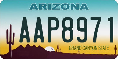 AZ license plate AAP8971