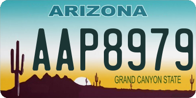 AZ license plate AAP8979
