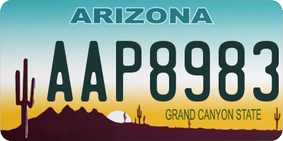 AZ license plate AAP8983