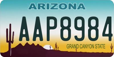 AZ license plate AAP8984