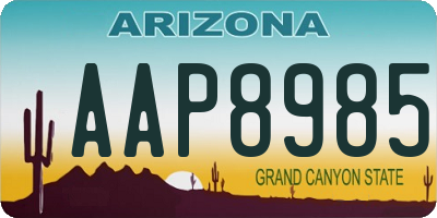 AZ license plate AAP8985