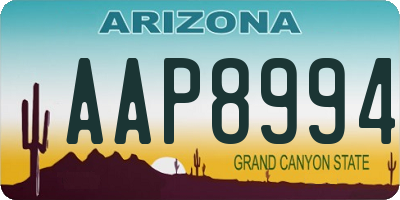 AZ license plate AAP8994