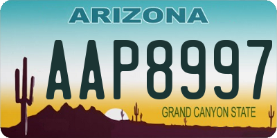 AZ license plate AAP8997