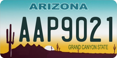 AZ license plate AAP9021