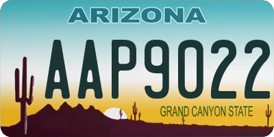 AZ license plate AAP9022
