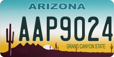 AZ license plate AAP9024