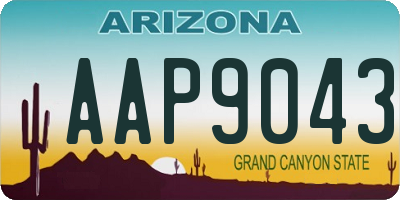 AZ license plate AAP9043