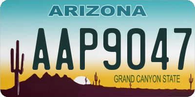 AZ license plate AAP9047