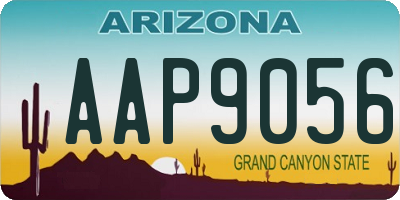 AZ license plate AAP9056