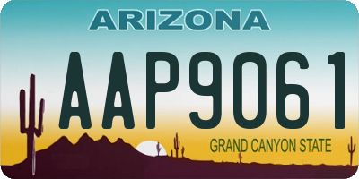 AZ license plate AAP9061
