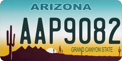 AZ license plate AAP9082