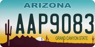 AZ license plate AAP9083