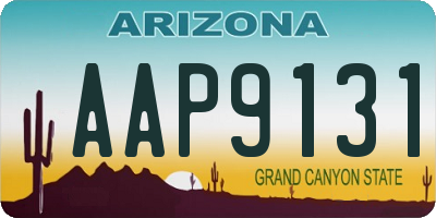 AZ license plate AAP9131