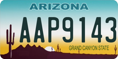 AZ license plate AAP9143