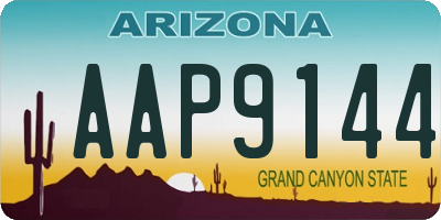 AZ license plate AAP9144