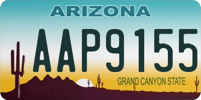 AZ license plate AAP9155