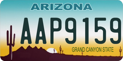 AZ license plate AAP9159