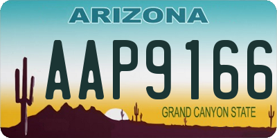 AZ license plate AAP9166