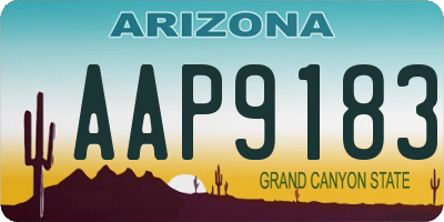 AZ license plate AAP9183