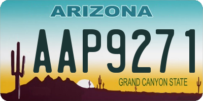 AZ license plate AAP9271