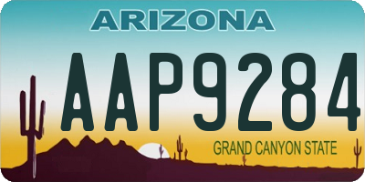 AZ license plate AAP9284
