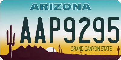 AZ license plate AAP9295