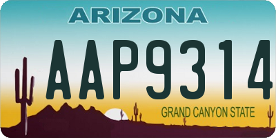 AZ license plate AAP9314