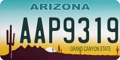 AZ license plate AAP9319