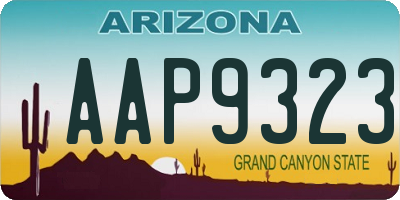 AZ license plate AAP9323