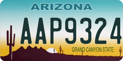 AZ license plate AAP9324