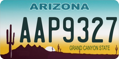 AZ license plate AAP9327